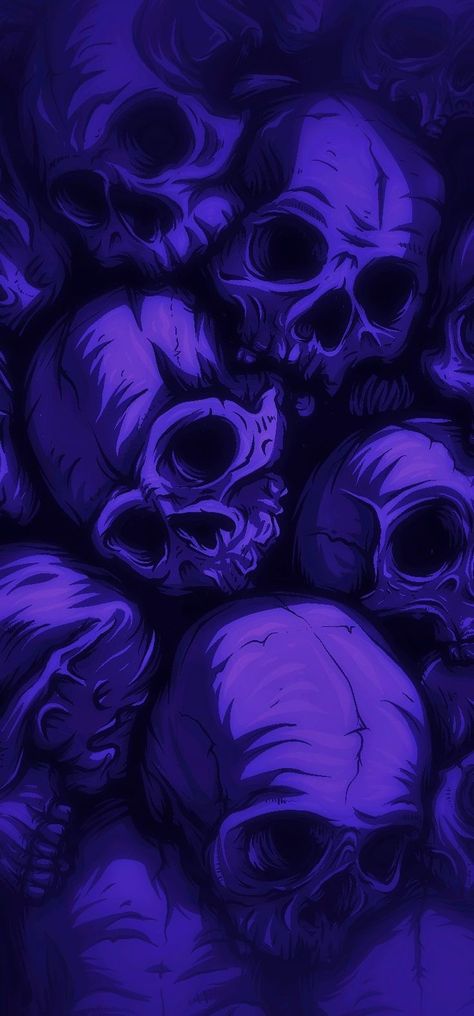 Purple Tentacle Aesthetic, Creepy Purple Wallpaper, Purple Skull Pfp, Purple Skull Aesthetic, Purple Goth Wallpaper, Blue Skull Wallpaper, Purple Skull Wallpaper, Purple Y2k Background, Iphone Wallpaper Purple