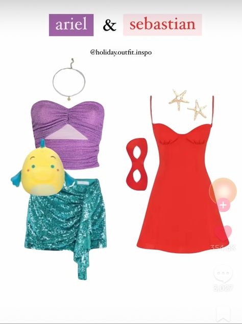 Flounder Costume, Ariel Sebastian, Ariel Costume, Ariel Costumes, Ariel, Halloween