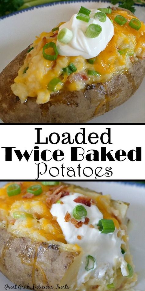 Loaded Twice Baked Potatoes, Cream Onions, Double Baked Potatoes, Easy Twice Baked Potatoes, Potatoes Loaded, Leftover Baked Potatoes, Making Baked Potatoes, Stuffed Baked Potatoes, Dried Potatoes