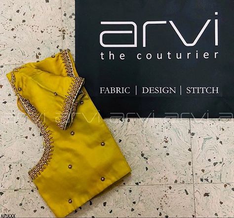 Arvi The Couturier Blouse Designs, Arvi The Couturier, Brocade Blouse Designs, Peacock Embroidery, Neckline Embroidery, Short Hand, Saree Blouse Neck Designs, Wedding Saree Blouse Designs, Kids Blouse Designs