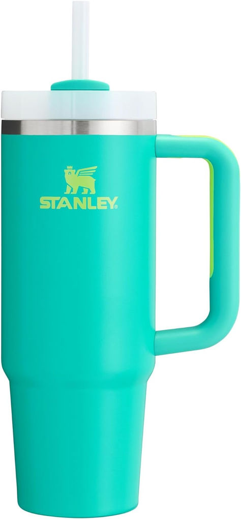 Stanley Quencher H2.0 FlowState Stainless Steel Vacuum Insulated Tumbler with Lid and Straw for Water, Iced Tea or Coffee Teal Stanley, Hydration Challenge, The Narrows, Stanley Quencher, 9 Hours, Thermos Bottle, Stainless Steel Cups, Birthday List, Reusable Straw