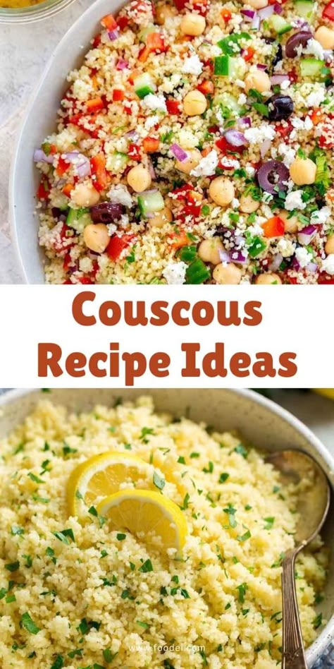 This easy couscous recipe is the perfect side dish to accompany any meal! Ready in minutes, couscous is fluffy, light, and so versatile. Toss with fresh herbs, spices, or your favorite vegetables for a flavorful addition to your dinner table. Perfect for busy weeknights or meal prepping! #CouscousRecipe #SideDish #QuickMeals #HealthyEating #EasyRecipes #MealPrepIdeas Simple Couscous Recipes, Pearl Couscous Recipes, Making Couscous, Couscous Salad Recipes, Mediterranean Couscous, Moroccan Couscous, Couscous Recipe, Fluffy Light, Couscous Recipes