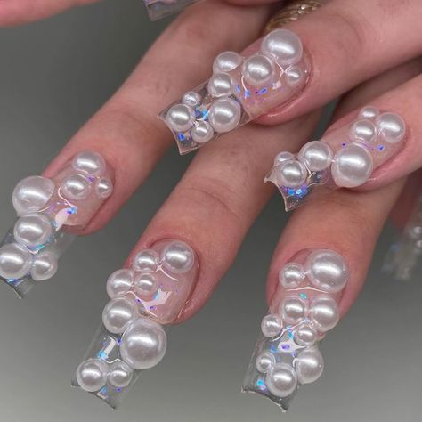 Jelly Bubble Nails, Bubble Effect Nails, Soap Bubble Nails Design, 3d Bubble Nails, Nail Bubble Art, Bubble Design Nails, Nails With Bubbles Design, Soap Bubble Nail Art, 3d Bubble Nail Art