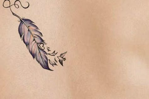 Angel Feather Tattoo, Small Feather Tattoo, Angel Feather, Feather Tattoo Design, Dream Catcher Tattoo, Small Angel, Feather Dream Catcher, Tattoos For Black Skin, Feather Tattoo