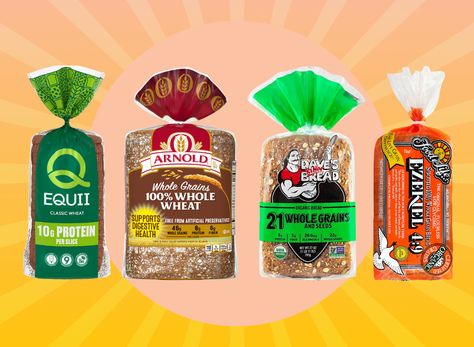 The 10 Healthiest Store-Bought Breads Recommended By Dietitians Ancient Grains Bread, Low Calorie Bread, Grocery Store Shelves, Bread Brands, Grocery Shelves, Fiber Bread, Yeast Free Breads, Whole Wheat Sourdough, Sugar Bread