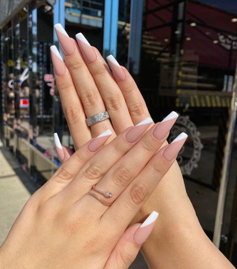 Side French Tip Nails, Side French Nails, Quinceañera Nails, Infinity Nails, La Nails, Vibrant Nails, Simple Acrylic Nails, Nail Beauty, Beauty Lounge