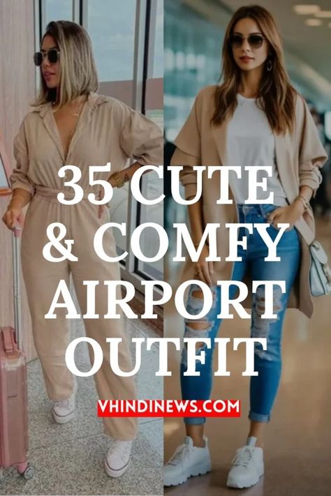 TOP 35 CUTE & COMFY AIRPORT OUTFIT IDEAS FOR SUMMER 2024 91 Airport Outfit Mom Travel Style, Airport Wear Travel Outfit Ideas, Airport Outfit Summer 2024, Summer Airport Outfit Travel Style 2024, Mom Airport Outfit, Airport Outfit 2024, Comfy Travel Outfit Summer Planes, Airport Outfit Plus Size, Airplane Outfits Summer