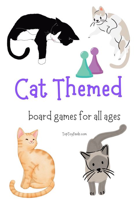 Shopping for a cat lover? Try some of these fun cat board games. We have single and multi player recommendations for all ages. Cat Games, Puppy Pals, Emergent Curriculum, Cat Game, Crazy Games, Rainy Day Fun, Board Games For Kids, Kitty Games, Best Kids Toys