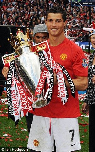 Ronaldo holds the Premier League trophy at Old Trafford Cristiano Ronaldo Young, Cr7 Vs Messi, Cristiano Jr, Cr7 Wallpapers, Cristiano Ronaldo Manchester, Manchester United Wallpaper, Manchester United Legends, Cristiano Ronaldo Wallpapers, Ronaldo Videos