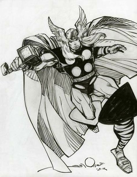 . Walter Simonson, Walt Simonson, Norse Mythology, Figure Drawing, Thor, Marvel Comics, Comic Art, Cool Art, Abstract Artwork