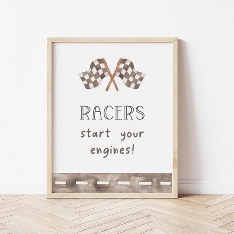 Editable Racing Birthday Sign, Racers Start Your Engines Sign DIGITAL DOWNLOAD DEMO LINK Copy & Paste link into your browser ►https://www.corjl.com/d/JH9N0 Simply edit using computer, laptop or phone, no software required! ►Find more race car themed items here: https://www.etsy.com/shop/MerryPartyPrintables?search_query=race+car Start Your Engines Sign, F1 Party, Two Fast Birthday, Racing Birthday, Celebrate Birthday, Race Car Birthday Party, Car Birthday, Race Car Birthday, Motor Cycle