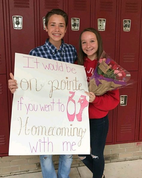 Dance themed Homecoming Proposal. Ballet Homecoming Proposals, Dance Theme Hoco Proposals, Prom Proposal For Dancers, Dance Hoco Signs, Dance Homecoming Proposals, Dance Promposal Ideas, Dance Team Hoco Proposals, Hoco Proposals Ideas Dance Theme, Homecoming Proposal Ideas For Dancers