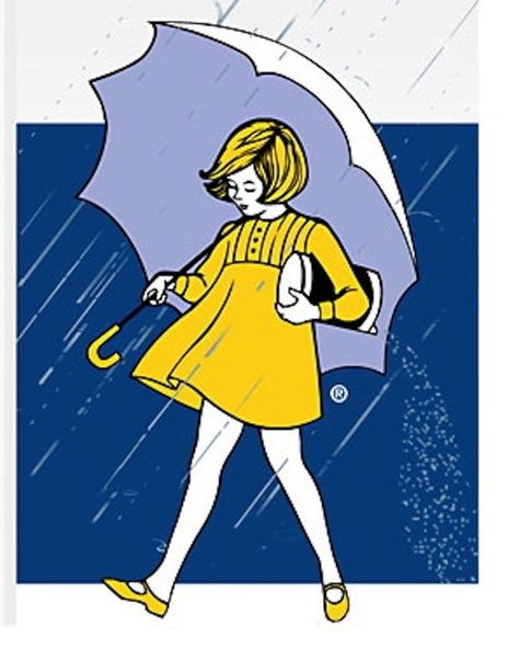 The Morton's Salt Girl: The surly teen | 23 Food Mascots With Bad Behavior Morton Salt Girl, Morton Salt, Umbrella, Salt