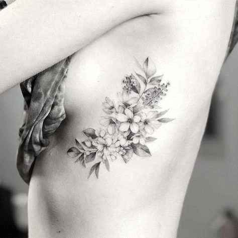 Apple Blossom Tattoos, Blossoms Tattoo, Apple Tattoo, Mastectomy Tattoo, Rib Tattoos For Women, Bookish Tattoos, Nyc Tattoo, Cute Little Tattoos, Blossom Tattoo