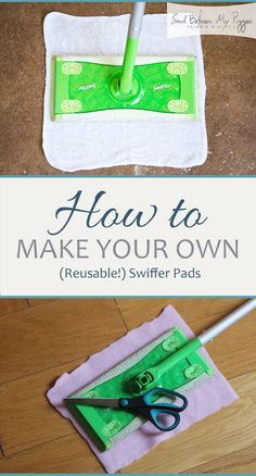 How to Make Your Own (Reusable!) Swiffer Pads | Sand Between My Piggies- Beach Vacations and Travel - all things Beach Swiffer Refill, Swiffer Pads, Fat Quarter Projects, Diy Cleaning Hacks, Simple Sewing, Pouch Tutorial, Beginner Sewing Projects Easy, Sewing Projects For Beginners, Diy Sewing Projects