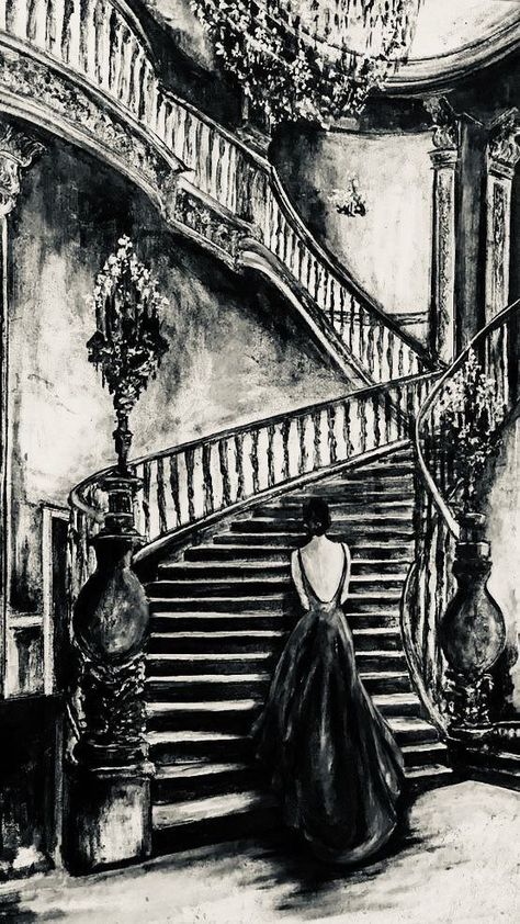 Ballroom Sketch, Aesthetic Pencil Sketches, Pencil Sketches Landscape, Creative Drawing Ideas, Easy Drawing Ideas, Pen Art Work, Drawing Prompts, Seni Dan Kraf, Pen Art Drawings