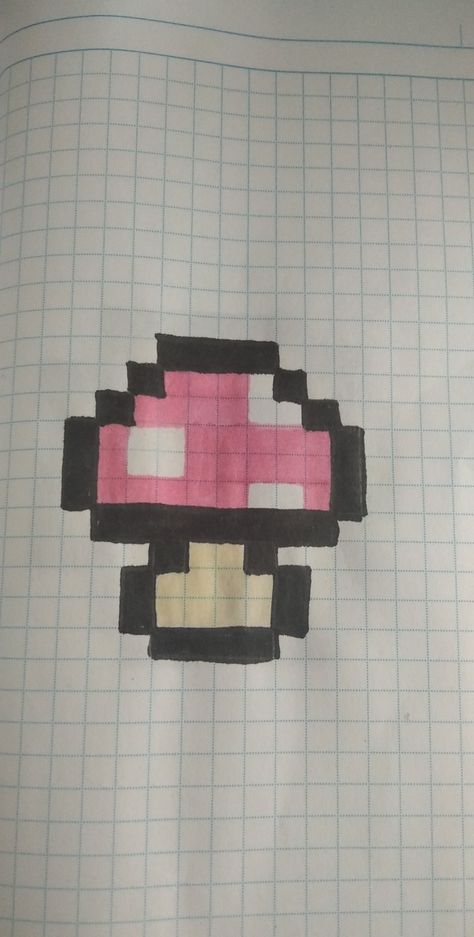 Drawings With Square Paper, Square Paper Drawing Ideas, Picsel Art Easy Cute, Pixel Drawing Cute, Aesthetic Pixel Art Easy, Pixel Art Small Cute, Pixel Art On Paper, Things To Draw On Graph Paper, Graph Paper Drawings Easy