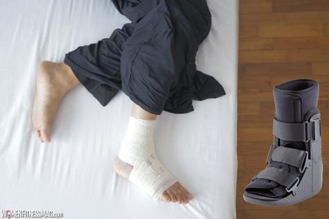 How to Sleep With a Walking Boot? 5 Expert's Tips Crochet Leg Cast Cover, Outfits With A Boot Cast, Walking Boot Cast Outfits, Broken Foot Humor, Walking Cast Boot, Ankle Surgery Recovery, Broken Ankle Recovery, Ankle Recovery, Walking Cast