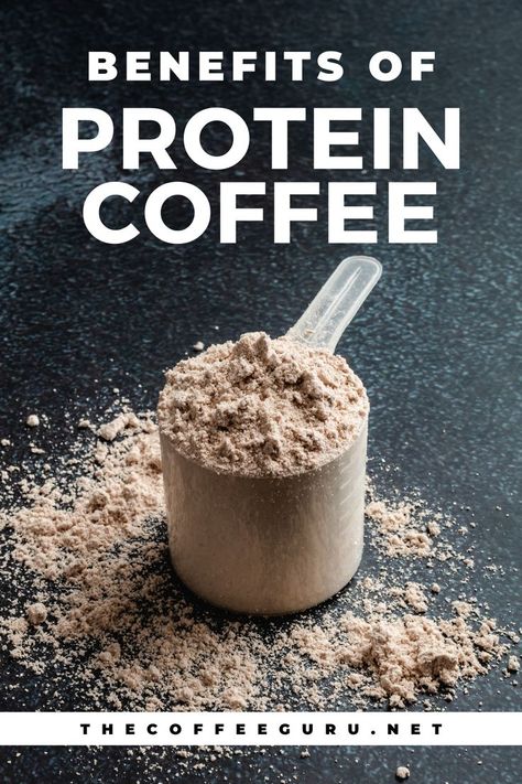 Benefits Of Drinking Protein Coffee - The Coffee Guru. Coffee, protein coffee, protein-infused coffee, protein coffee benefits, coffee health. #coffee #proteincoffee #coffeeshake #proteinshake French Press Hot Chocolate, Protein Powder In Coffee, Protein Powder Recipes Shakes, Healthy Coffee Recipes, Protein Powder Coffee, Healthy High Protein Recipes, Protein Powder Pancakes, Gut Health Foods, Types Of Coffee Drinks