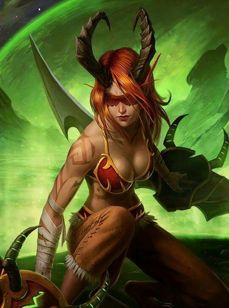 Blood elf demon hunter. Blood Elf, Demon Hunter, World Of Warcraft, Elf, Fantasy Art, Green, Art