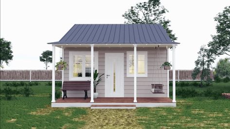 Guest House Plans, House Plan With Loft, Small House Layout, Cottage Floor Plans, Shed To Tiny House, Cottage Style House Plans, Beach House Plans, Cabin House, Small House Floor Plans