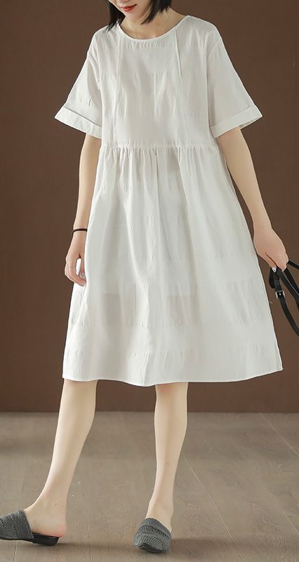 Linen Clothes For Women Summer, Linen White Dress, Quilting Clothes, Linen Casual Dress, Sundress Casual, Filipino Desserts, Linen Dress Women, Baby Closet, White Linen Dresses