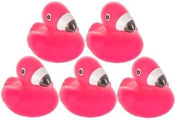 Amazon.com: Rubber Flamingo Duckies Party Favors Baby Shower Cake Decoration Party Supplies 5 Ct : Toys & Games