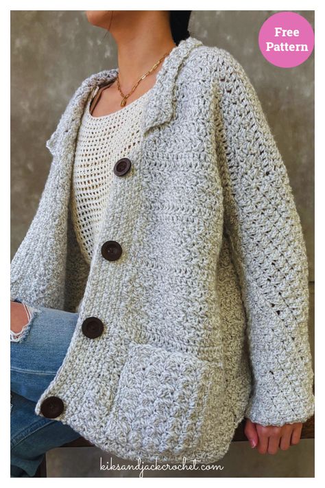 Net Crochet, Cardigan Free Pattern, Long Crochet Cardigan, Bamboo Crochet, Crochet Cardigan Free, Crochet Sweater Free, Crochet Pullover, Crochet Cardigan Pattern Free, Textured Crochet