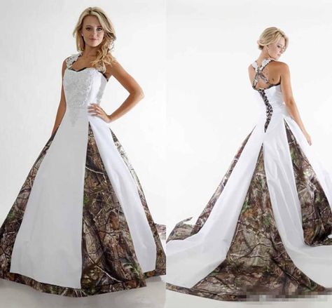 Wholesale weeding dresses, affordable dresses and bridal dresses online on DHgate.com are fashion and cheap. The well-made new arrival 2017 camo a line wedding dresses halter neck lace appliques plus size vestidos de novia country garden boho bridal wedding gowns sold by queenshoebox is waiting for your attention. Camouflage Wedding Dresses, Camo Wedding Dress, Country Bridal Gown, Camo Wedding Dresses, Camouflage Wedding, Halter Wedding Dress, Camo Wedding, Bridal Ball Gown, Sweetheart Wedding Dress