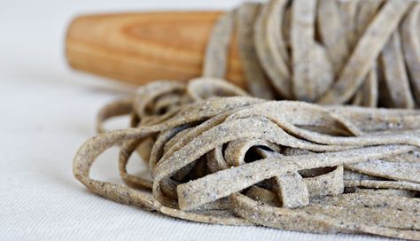 Pizzoccheri (Italian Buckwheat Pasta) - Foundation Recipes | Anson Mills - Artisan Mill Goods Buckwheat Pasta, Wooden Drying Rack, Noodles Ideas, Healthy Cleanse, Buckwheat Recipes, Organic Bread, Buckwheat Noodles, Buckwheat Flour, Pasta Machine