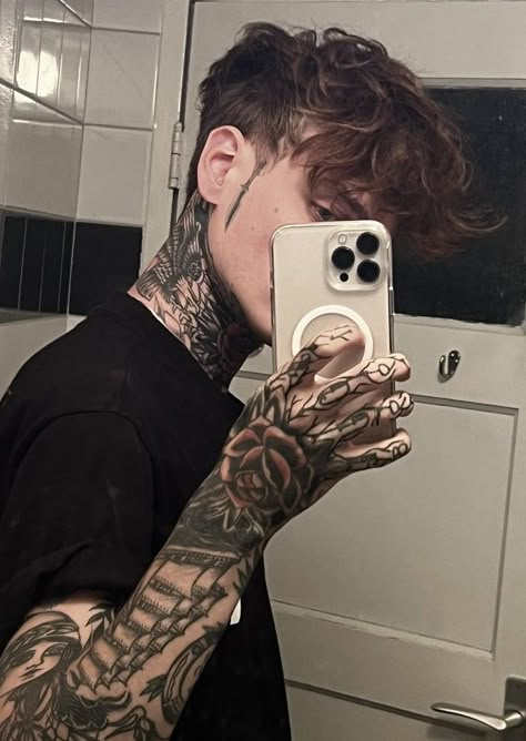 Eboy Hair, Aaron Liebregts, Tattoed Guys, Punk 57, Emo Tattoos, Red Hair Men, Penelope Douglas, Tattoo Inspiration Men, Forearm Tattoo Design