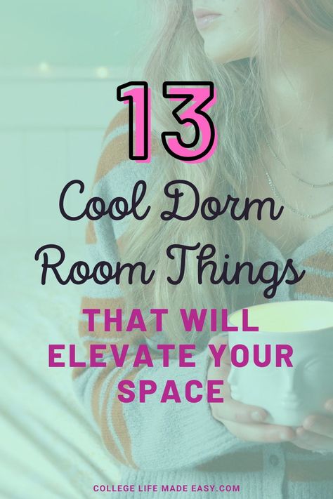 yesss I was hoping I'd find some cool things to add to my dorm supplies list and this post delivered 😍 dorm room essentials | college student must haves | cool dorm room ideas | cool dorm rooms | college freshman year | dorm room setup| college dorm room aesthetic ideas | College Dorm Hacks Freshman Year, Dorm Room Needs Freshman Year, College Dorm Essentials Freshman Year, College Must Haves Freshman Year, Dorm Supplies List, Student Room Aesthetic, Asu Dorm, Student Must Haves, Cool Dorm Room Ideas