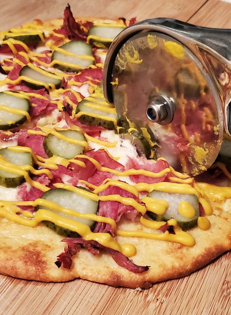 Keto Smoked Meat Pizza — Lovin' It Keto Smoked Keto Recipes, Pellet Smoker Pizza, Keto Smoked Meatloaf, Frozen Pizza On Pellet Smoker, Smoked Pizza, Supreme Pizza Puffs (keto + Low Carb, Keto Buns, Meat Pizza, Mustard Pickles