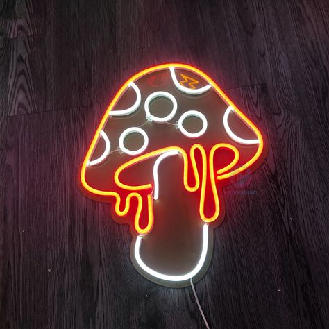 Mushroom LED Neon Sign Mushroom Kitchen Decor, Aesthetic Wall Decor, Bedroom Decor, Mushroom Decoration Flex Silicone LED Neon Sign ❤️If you want to custom your sign, please feel free to send us your text, font and color or your pictures via Etsy message so we will send a visual of your neon sign for you to check and give you delivery details for approval before you place your order. ❤️Super fast production and shipping - 12 Months warranty - Ready to ship in 3-7 business days - Shipping time: 1 Mushroom Decor, Custom Neon, Decor Living Room, Led Neon, Decor Living, Neon Sign, Bedroom Decor, Neon, Signs