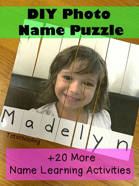 20+ fun ways to learn how to write your name! Name Writing Activities, Preschool Names, Kind Photo, Name Activities, Preschool Literacy, Name Puzzle, Tot School, Educational Printables, Beginning Of School