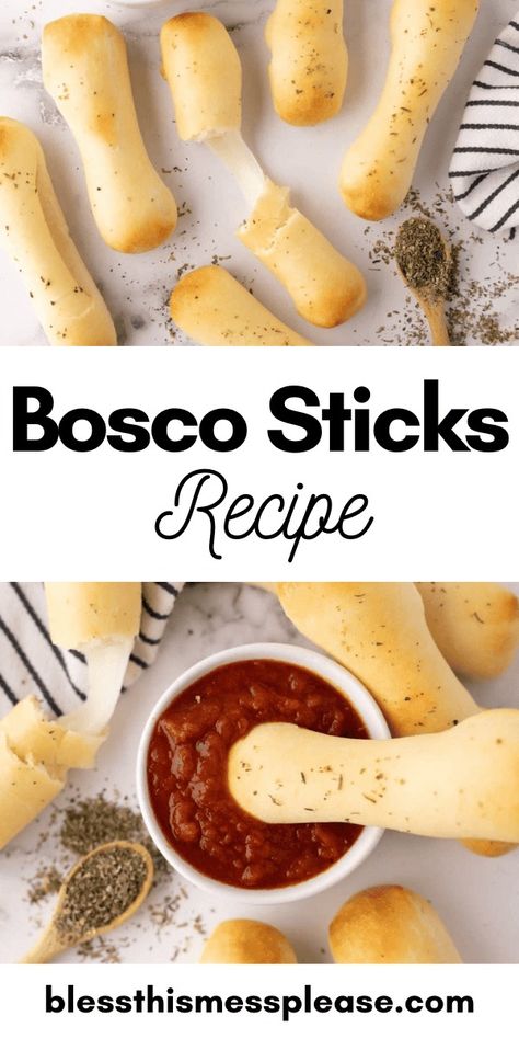 Enjoy these warm, golden Bosco sticks! Filled with cheese and coated in butter and spices, they make a delicious snack or appetizer. Basco Stick Recipe, Homemade Pizza Sticks, Baked Cheese Sticks, Copycat Bosco Sticks, Pizza Crust Cheese Sticks, Motzerrela Sticks, Stuffed Bread Sticks Recipe, Cheese Bread Sticks Recipe Easy, Cheese Sticks With Pizza Dough