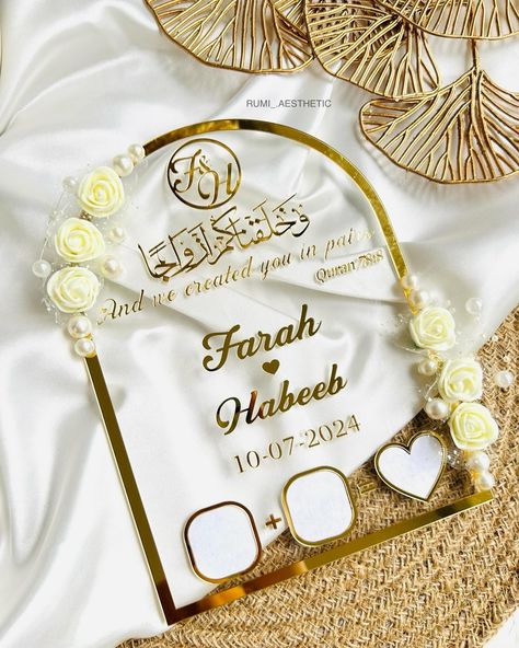 Seal your love story with our elegant Nikah thumb board 🤍 ❗️Do not copy or recreate ❗️ #rumi#rumiaesthetic#shiroor#shiroorcreation #thumbboard#nikahthumboard#thumbprint#viral#trending #weddinggift Nikkah Thumb Board, Nikah Thumb Board, Photo Frame Wallpaper, Vinyl Frames, Thumb Prints, Marriage Gifts, Acrylic Wedding Invitations, Weddings By Color, Muslim Bride