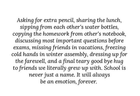 High School Life Quotes, School Leaving Quotes, High School Quotes Memories, Highschool Friends Quotes, Scribble Day Quotes, Best Farewell Quotes For Seniors, Last Day Of School Quotes Memories, Leaving School Quotes, School Life Ending Quotes