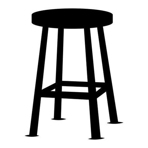 Stool Chair Seating Furniture Illustration Furniture Illustration, Seating Furniture, Icon X, Stool Chair, Body Drawing, Drawing Poses, Art Images, Vector Art, Template Design