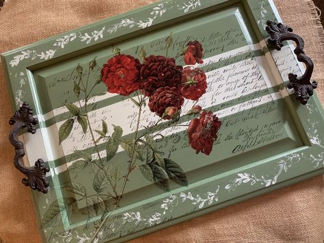 How To Use Iron Orchid Designs Transfers – thepaintedsisters Iron Orchid Designs Transfers, French Country Crafts, Orchard Design, Decoupage Tray, Painted Trays, Decoupage Diy, Iron Orchid Designs, Diy Paint, Recycled Furniture