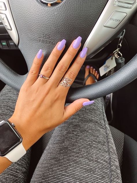 Summer Nail Inspiration for Your 2024 Manicure - Boss Babe Chronicles Lilac Nails, Solid Color Nails, Lavender Nails, Short Coffin Nails, Basic Nails, Nails Blue, Nails Spring, Summer Nails Colors, Blue Springs