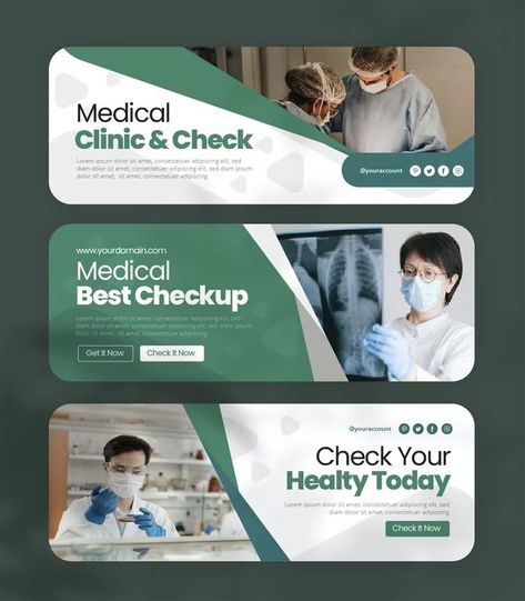 Web Banner Ideas, Facebook Cover Design Inspiration, Medical Banner Design, Facebook Cover Page Design, Cover Facebook Design, Medical Ads, Social Media Ads Design, Medical Poster, Cover Design Inspiration