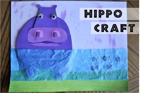 I HEART CRAFTY THINGS: The HICCUPotamus Craft - love this book! Hippo Craft, Hippo Crafts, Jungle Crafts, Zoo Activities, Preschool Projects, Cute Hippo, Sand Crafts, Harry Potter Crafts, Animal Crafts For Kids