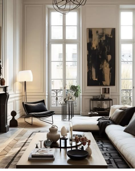 Parisian Interior Design, Parisian Living Room, Paris Interiors, Parisian Interior, Design Room, Fall Home, Room Decorations, Classic Interior, Home Interiors