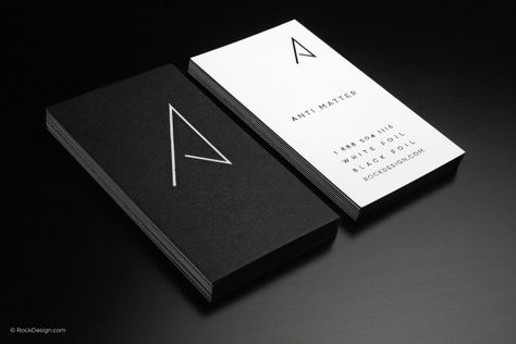 Minimalist modern black and white business card - Anti matter Anti Matter, Business Shoot, White Branding, Cv Inspiration, Business Card Design Minimalist, Buisness Cards, Business Cards Layout, Linear Park, Dental Logo