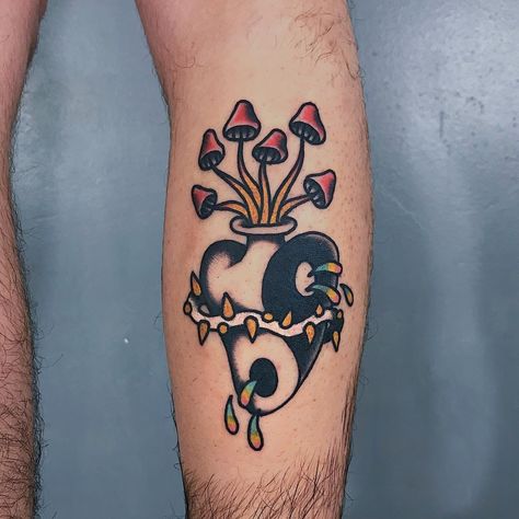 Creative Yin Yang, Yin Yang Tattoo Meaning, Yin Yang Tattoo, Sacred Heart Tattoos, Yang Tattoo, Yin Yang Tattoos, Mushroom Tattoos, Dream Catcher Tattoo, Tattoo Now