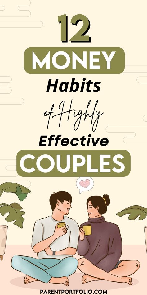 Strengthen your financial bond with "12 Money Habits of Highly Effective Couples." Discover key strategies that successful couples use to manage their finances together, ensuring stability and growth. A must-read for partners committed to building a prosperous future! Money In Relationship, Budgeting As A Couple, Managing Money Financial Planning, Couple Financial Goals, Couples Savings Plan, Financial Questions For Couples, Couples Budget Plan, Budgeting For Couples, Couple Financial Planning