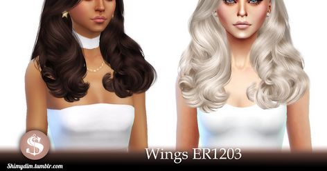 [TS4] - WINGS ER1203 84 colors / (including 34 Unnaturals) Custom Thumbnail Mesh isn’t included, download  here Check out my other CC  here ... Sims 4, Mesh, Hair, Color