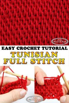 Tunisian Full Stitch, Tunisian Crochet Patterns, Tunisian Crochet Stitches, Learn How To Crochet, Crochet Stitches Tutorial, Crochet Instructions, Crochet Books, Crochet Stitches Patterns, Tunisian Crochet