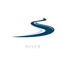 River Symbol, River Graphic, River Illustration, River Logo, River Restaurant, River Time, Logo Reference, Office Logo, Water Logo